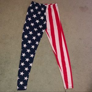 American Flag Leggings